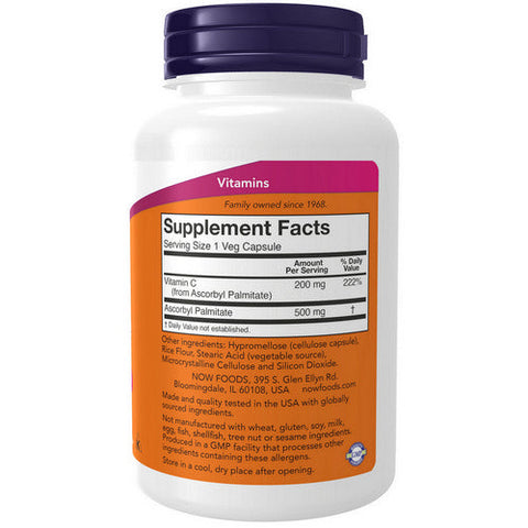 Now Foods, Ascorbyl Palmitate, 500 mg, 100 Veg Caps Now Foods