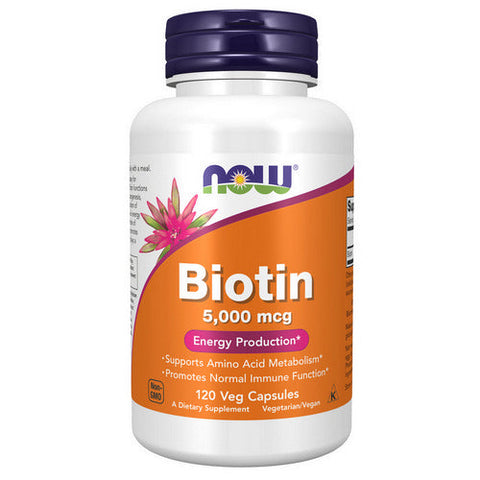 Now Foods, Biotin, 5000 mcg, 120 Vcaps Now Foods