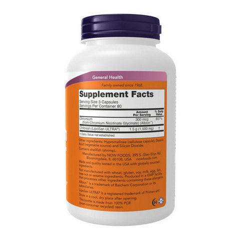 Now Foods, Chitosan plus Chromium, 500 mg, 240 Caps Now Foods