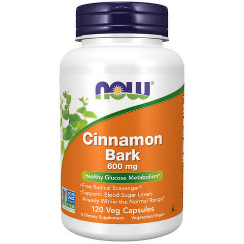 Now Foods, Cinnamon Bark, 600 Mg, 120 Veg Caps Now Foods