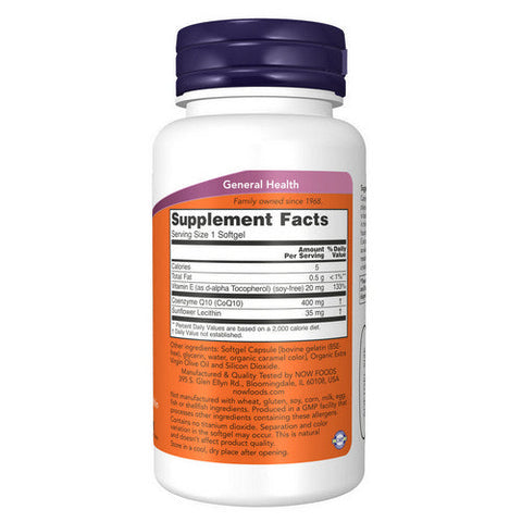 Now Foods, CoQ10, 400 mg, 30 Softgels Now Foods