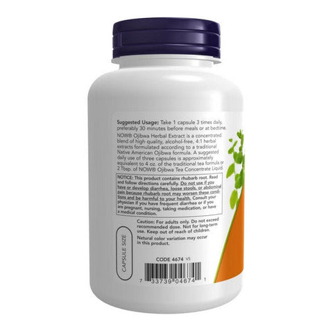 Now Foods, Ojibwa Herbal Extract, 450 mg, 180 Veg Caps Now Foods