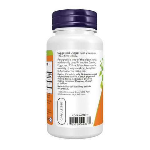 Now Foods, Fenugreek, 500 Mg, 100 Veg Caps Now Foods