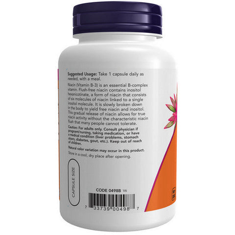 Now Foods, Niacin Double Strength Flush-Free, 500 Mg, 90 Veg Caps Now Foods