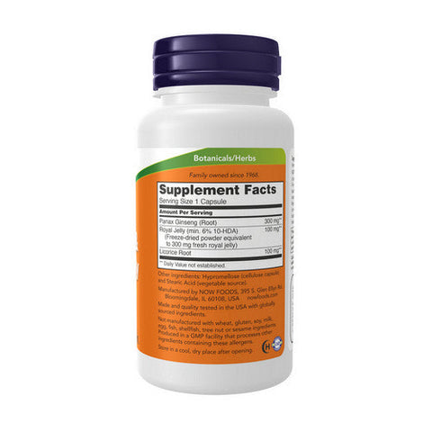 Now Foods, Ginseng & Royal Jelly, 300/300 mg, 90 Caps Now Foods