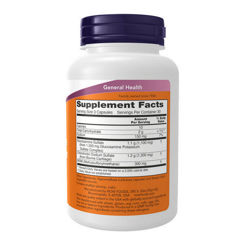 Now Foods, Glucosamine & Chondroitin with MSM, 90 Caps Now Foods