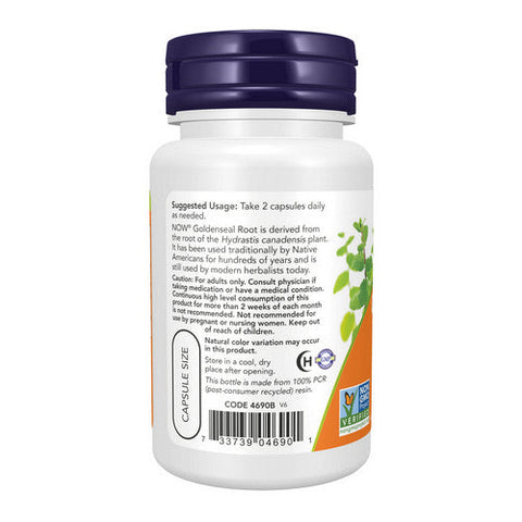Now Foods, Goldenseal Root, 500 Mg, 50 Veg Caps Now Foods