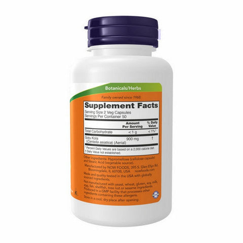 Now Foods, Gotu Kola, 450 mg, 100 Caps Now Foods