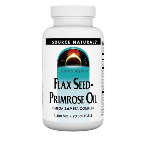 Source Naturals, Flaxseed-Primrose Oil, 1300 mg, 90 Softgels Source Naturals