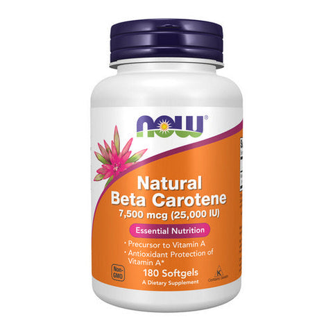 Now Foods, Natural Beta Carotene, 25000 IU, 180 Sgels Now Foods