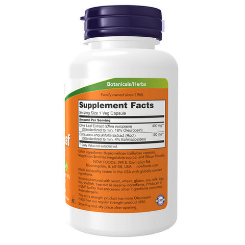 Now Foods, Olive Leaf Extract Extra Strength, 500mg 18%, 100 Veg Caps Now Foods