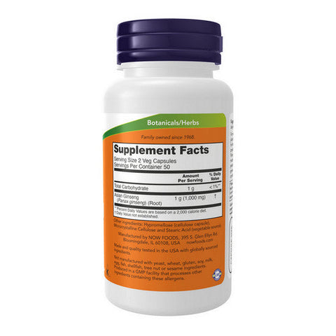 Now Foods, Panax Ginseng, 500 mg, 100 Caps Now Foods