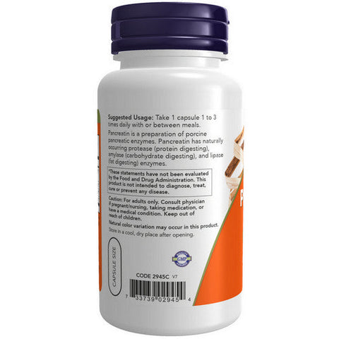 Now Foods, Pancreatine, 200 mg, 100 Caps Now Foods