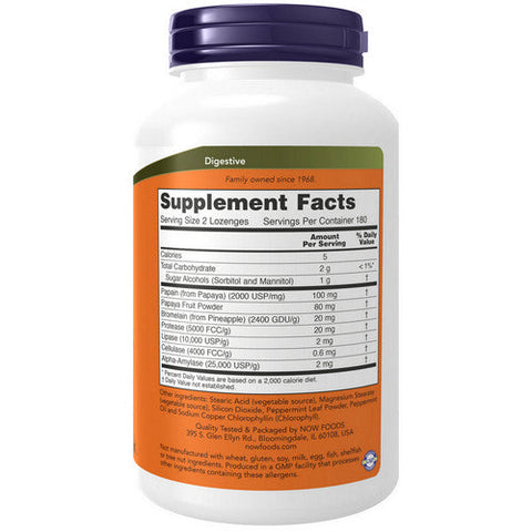 Now Foods, Papaya Enzyme Chewable, 360 Tabs Now Foods