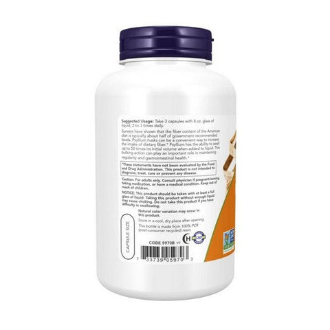Now Foods, Psyllium Husk, 500 Mg, 200 Veg Caps Now Foods