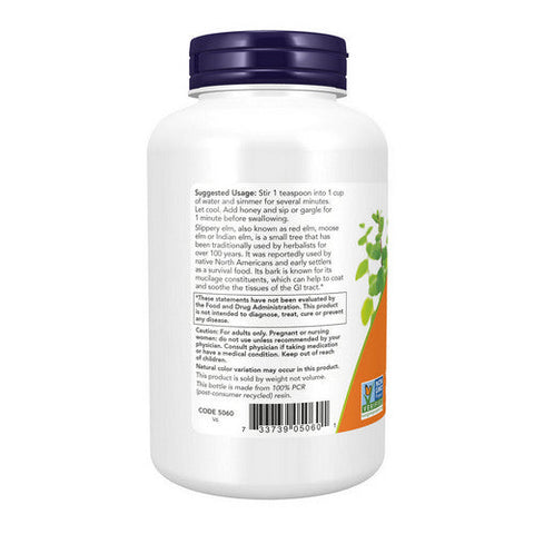 Now Foods, Slippery Elm Powder, 4 Oz Now Foods