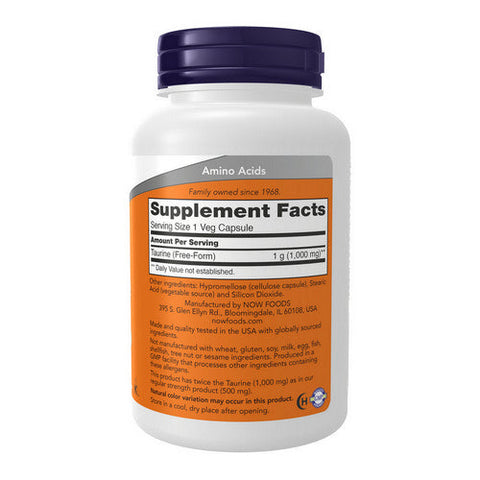 Now Foods, Taurine, 1000 mg, 100 Veg Caps Now Foods