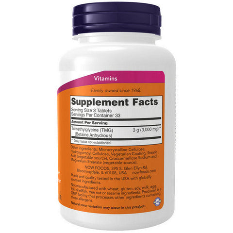 Now Foods, TMG, 1000 mg, 100 Tabs Now Foods