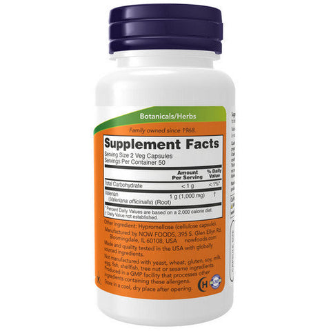 Now Foods, Valerian Root, 500 mg, 100 Caps Now Foods