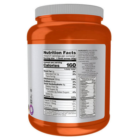 Now Foods, Whey Protein, Natural Vanilla, 2 lbs Now Foods
