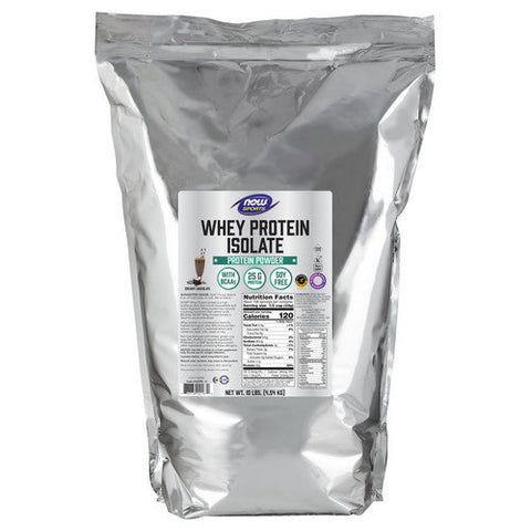 Now Foods, Whey Protein Isolate, Natural Dutch Chocolate, 10lb Now Foods
