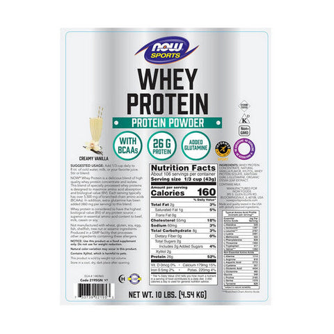 Now Foods, Whey Protein, Natural Vanilla, 10 lbs Now Foods
