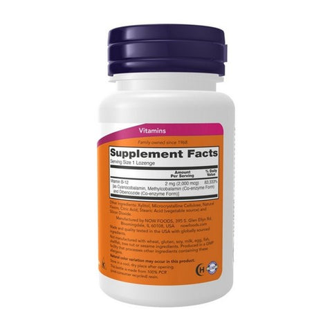 Now Foods, B-12, 2000 mcg, 100 Lozenges Now Foods