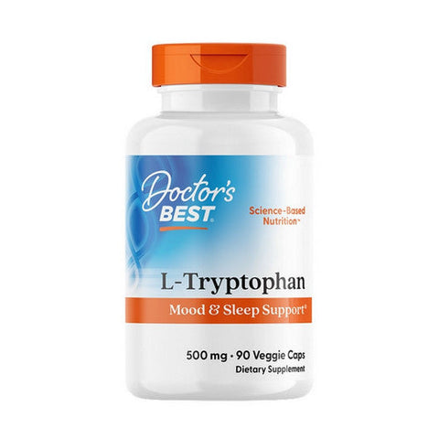 Doctors Best, L-Tryptophan With TryptoPure, 500 mg, 90 Veggie Caps Doctors Best