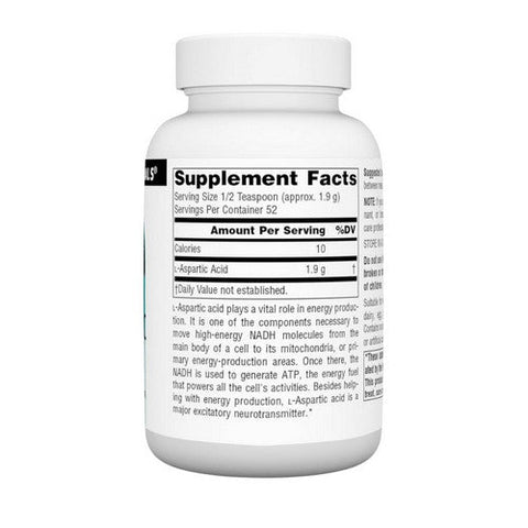 Source Naturals, L-Aspartic Acid Powder, 3.53 Oz Source Naturals