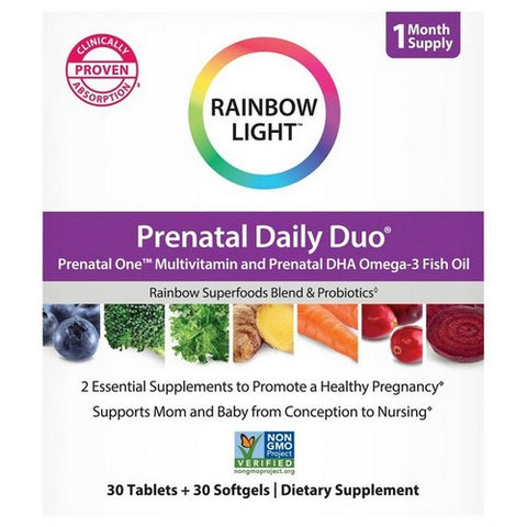 Rainbow Light, Prenatal DHA Smart Essentials, 30 Tablets + 30 Softgels Rainbow Light