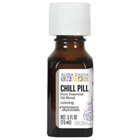 Aura Cacia, Pure Essential Oil Chill Pill, Chill Pill 0.5 Oz Aura Cacia