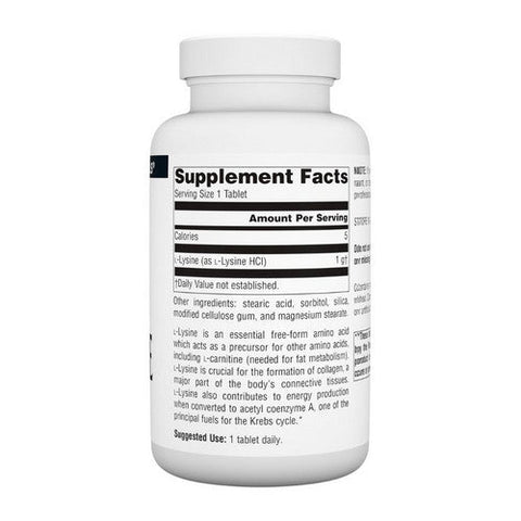 Source Naturals, L-Lysine, 1000 mg, 100 Tabs Source Naturals