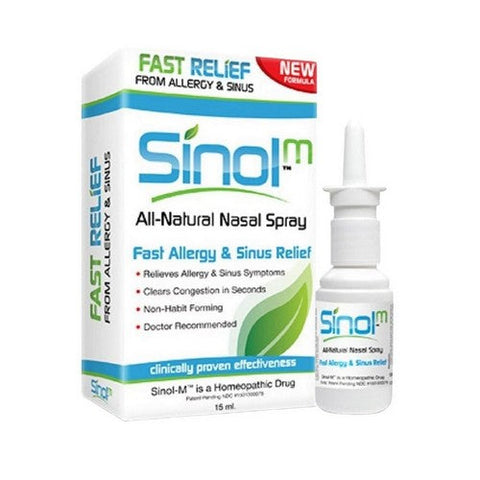 Sinol, Sinolm All-Natural Nasal Spray Fast Allergy And Sinus Relief, 15 Ml Sinol