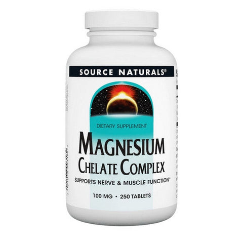 Source Naturals, Magnesium Chelate Complex, 100 mg, 250 Tabs Source Naturals