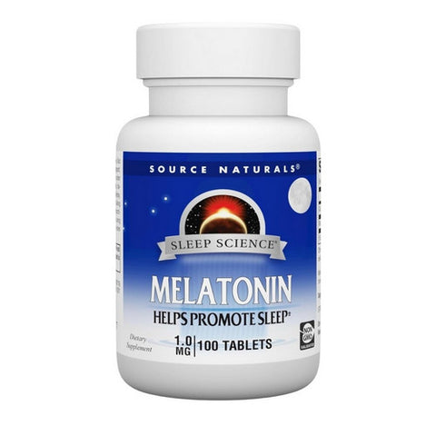 Source Naturals, Sleep Science Melatonin, 1 mg, 100 Tabs Source Naturals