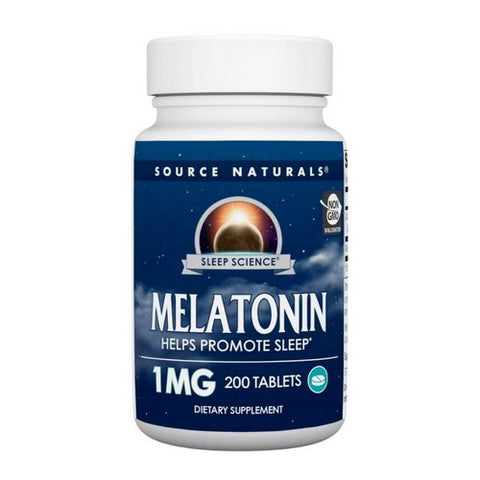Source Naturals, Sleep Science Melatonin, 1 mg, 200 Tabs Source Naturals