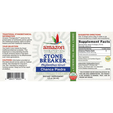 Amazon Therapeutic Laboratories, Stone Breaker Chanca Piedra, 1 Oz Amazon Therapeutic Laboratories