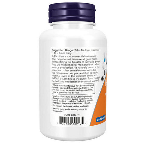 Now Foods, L-Carnitine, Pure Powder 3 Oz Now Foods