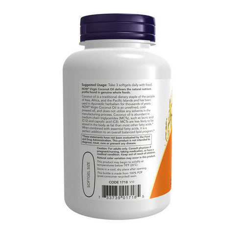 Now Foods, Virgin Coconut Oil, 1000 mg, 120 Softgels Now Foods
