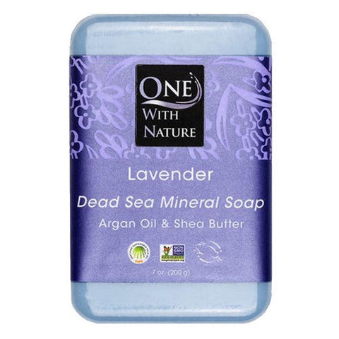 One with Nature, Dead Sea Bar Soap, 7 Oz, Lavender One with Nature