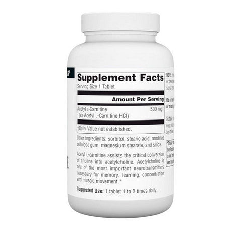 Source Naturals, Acetyl L-Carnitine, 500 mg, 120 Tabs Source Naturals