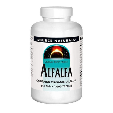 Source Naturals, Alfalfa, 648 Mg, 1000 Tabs Source Naturals