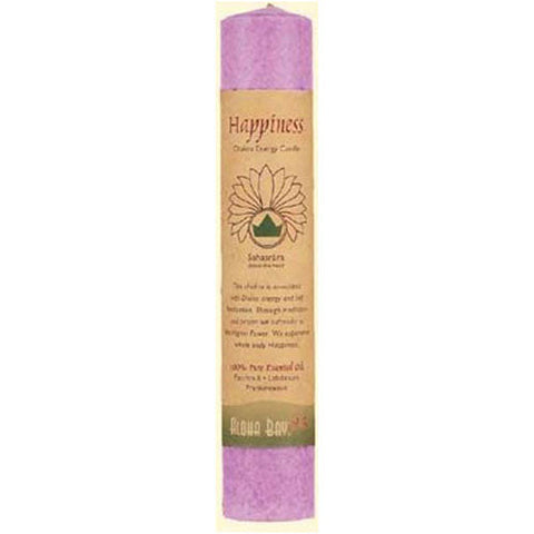 Aloha Bay, Chakra Pillar Candle Happiness Violet, 1 Count Aloha Bay
