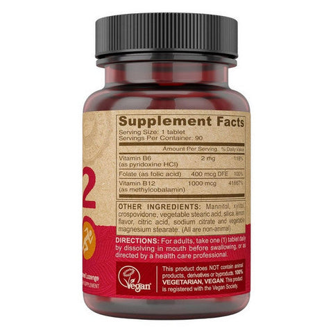 Deva Vegan Vitamins, Vegan B12 Fast Dissolve, 90 Tabs Deva Vegan Vitamins
