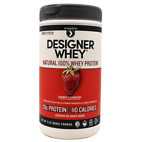 Designer Whey Protein Strawberry 2.1 Lb by Designer Whey