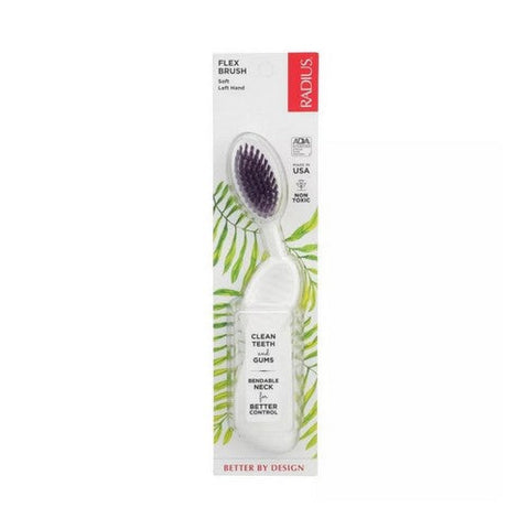 Radius, Flex Brush Soft Left Hand Toothbrush, 1 Count Radius