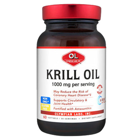 Olympian Labs, Krill Oil, 1 gm, 60 softgels Olympian Labs