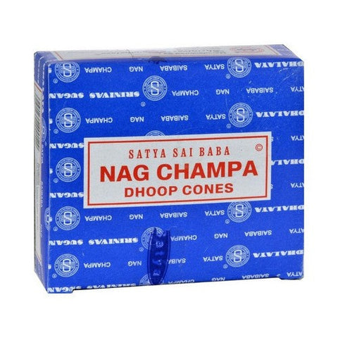 Sai Baba, Nag Champa Incense Cones, 1 Pack Of 12 Cones Sai Baba