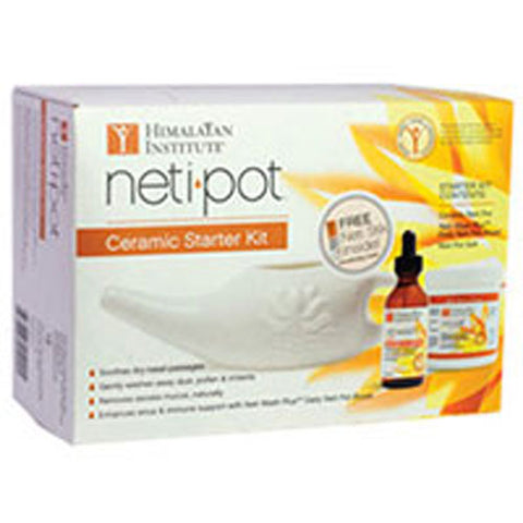 Himalayan Institute, Neti Pot Ceramic Starter Kit, KIT Himalayan Institute