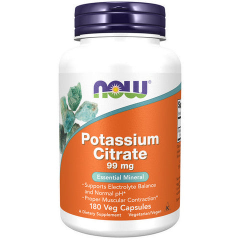 Now Foods, Potassium Citrate, 99 Mg, 180 Veg caps Now Foods